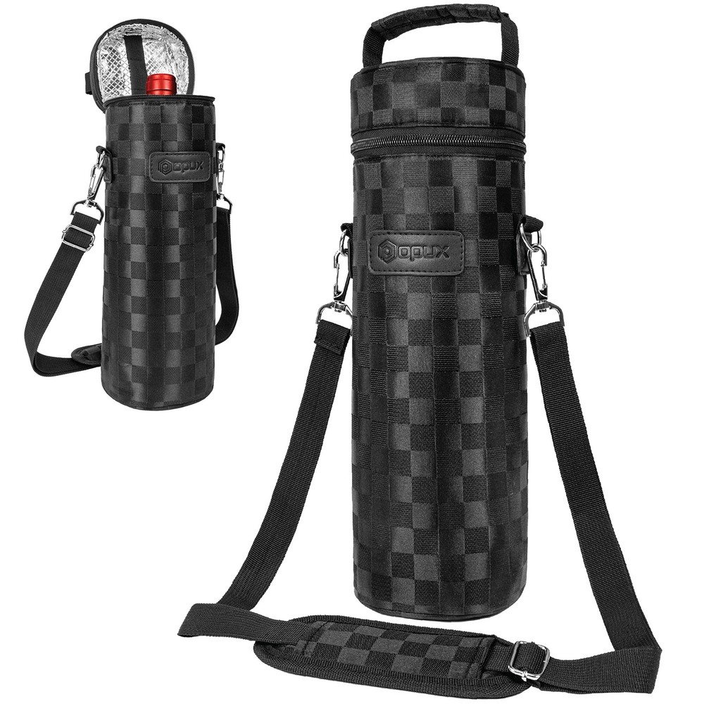 Opux Insulated Single Bottle Wine Tote for Travel