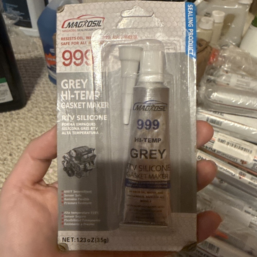 Magxosil 999 Grey Hi-Temp Temperature Gasket Maker RTV Silicone Sealant 1.13 oz