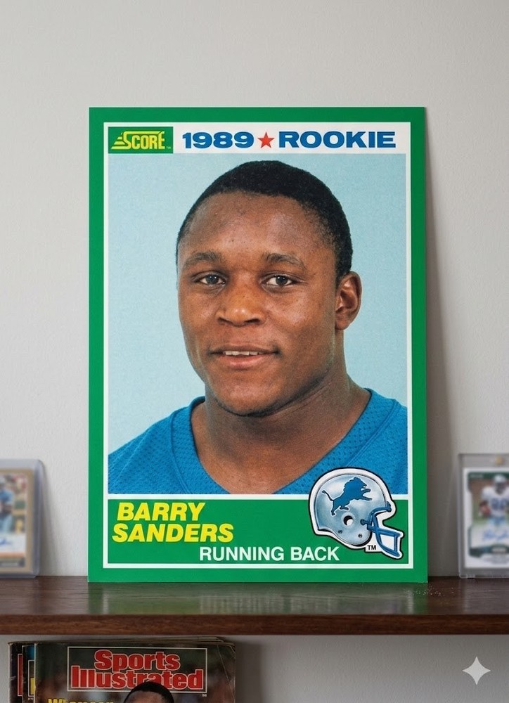 Score 1989 Barry Sanders Rookie 12x17 Poster