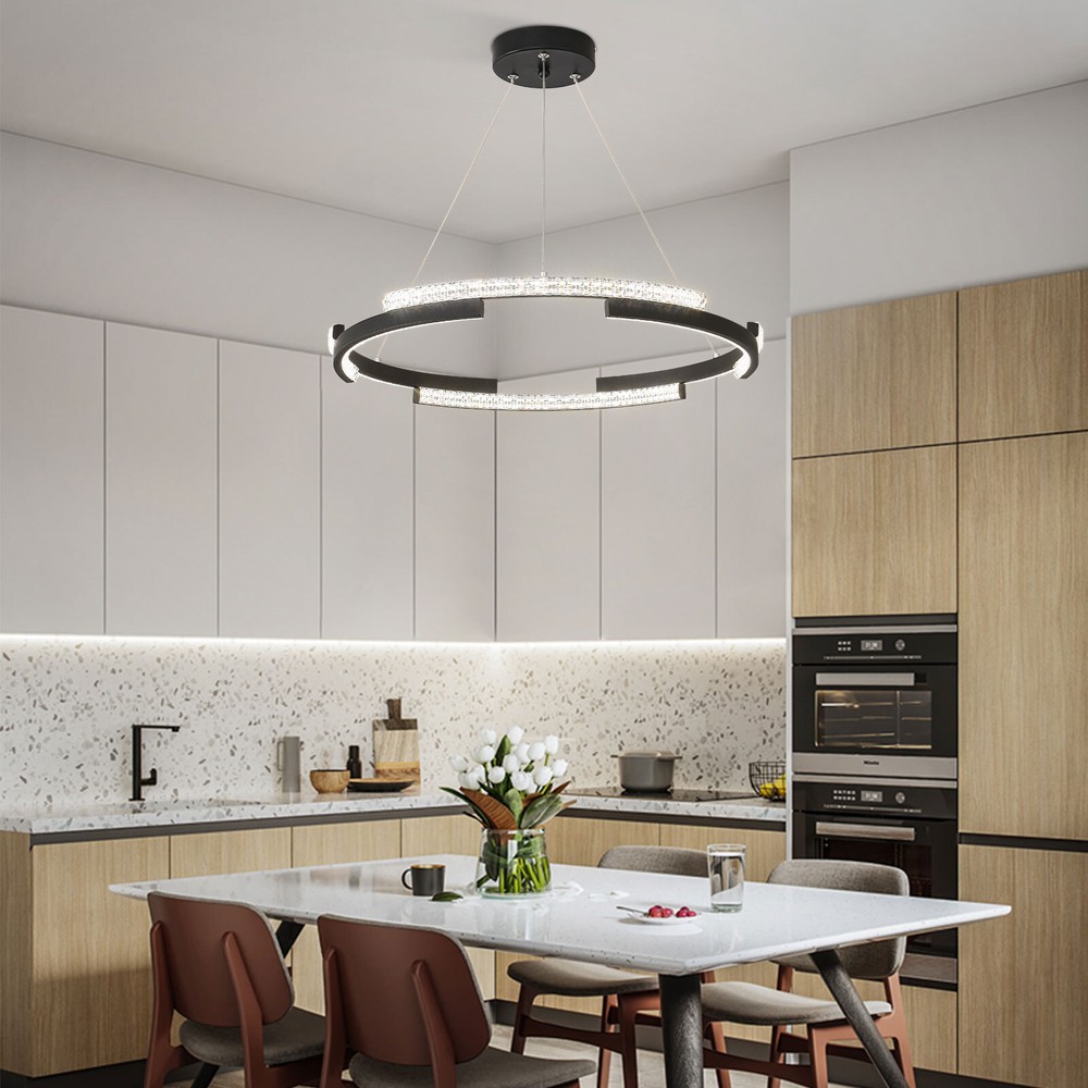 Modern Classical Industrial Shape LED Chandelier w/Remote Control Home Decor New