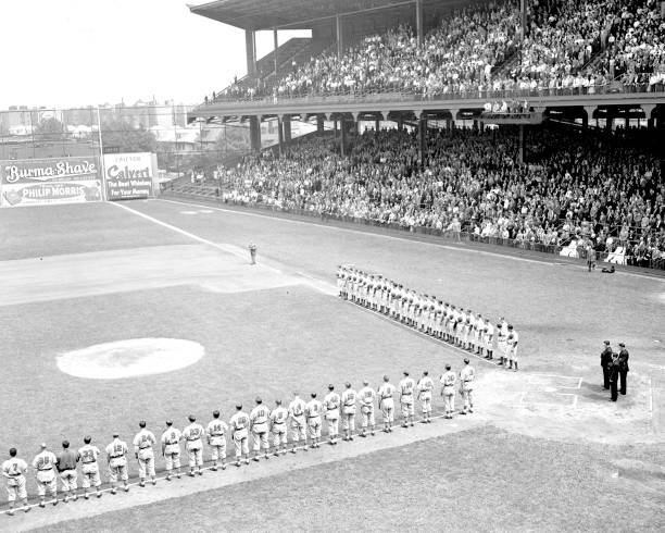 Brooklyn Dodgers and St Louis pay tribute to New York Yankees Lou  .. Old Photo