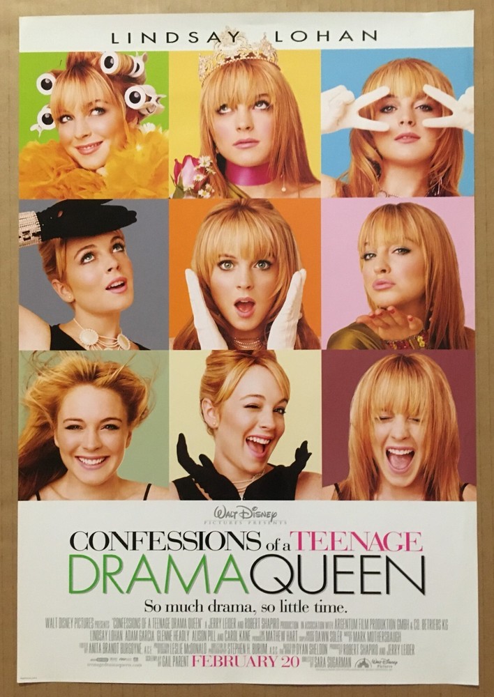 LINDSAY LOHAN Confessions of a Teenage Drama Queen 2004 Promo Poster Mint 13x19