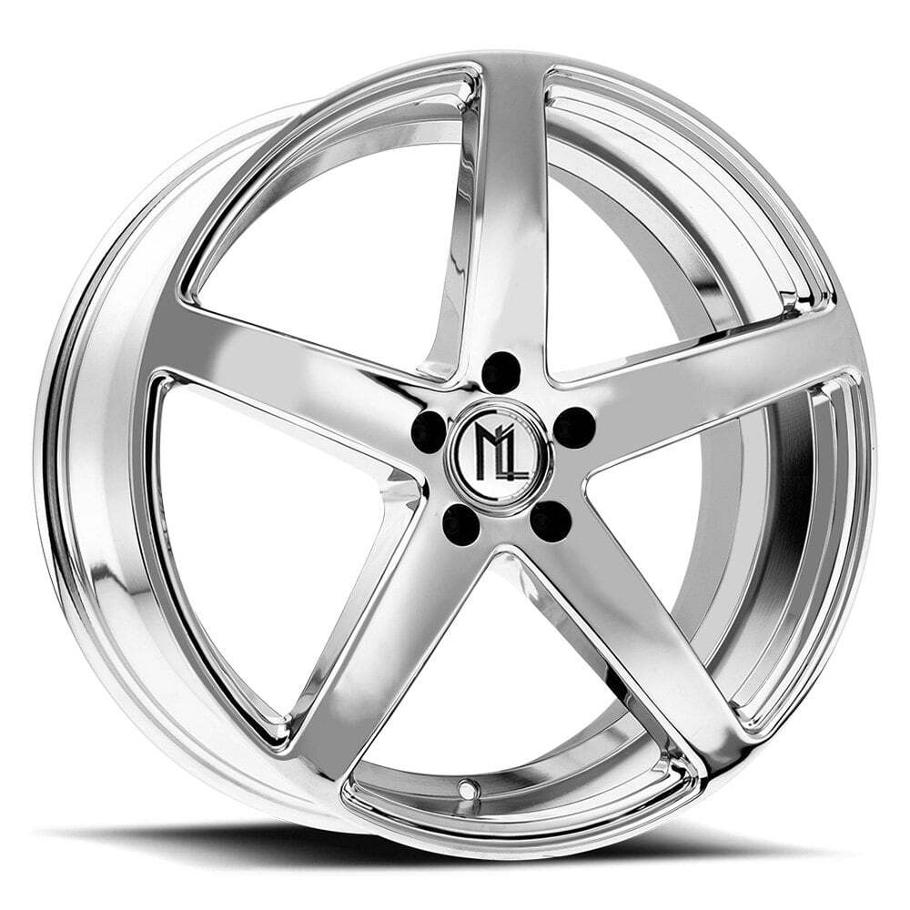 Modern Luxury ML2 Wheels 22x9 (32, 5x112, 66.56) Chrome Rims Set of 4
