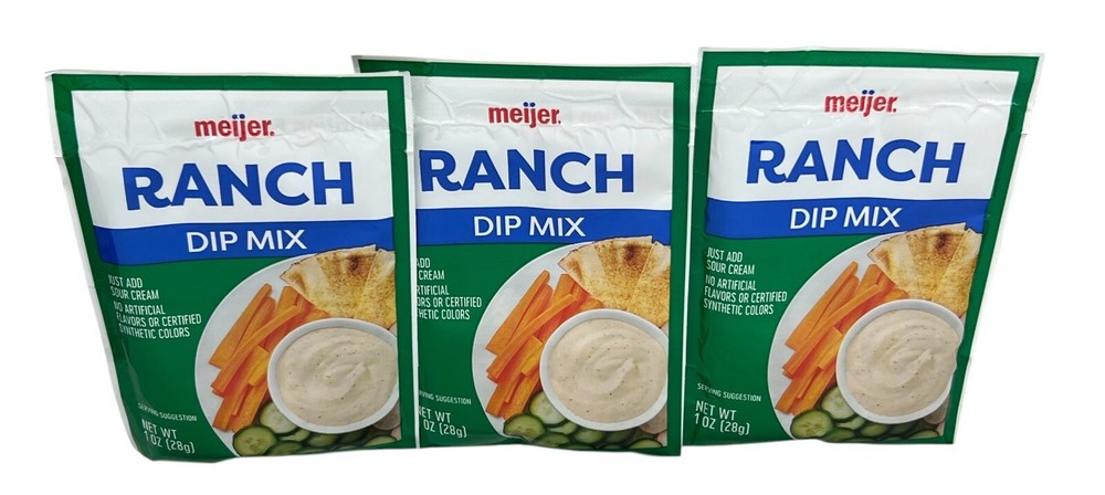 Meijer Ranch Dip Mix 1 oz 3-Pack Seasoning Blend