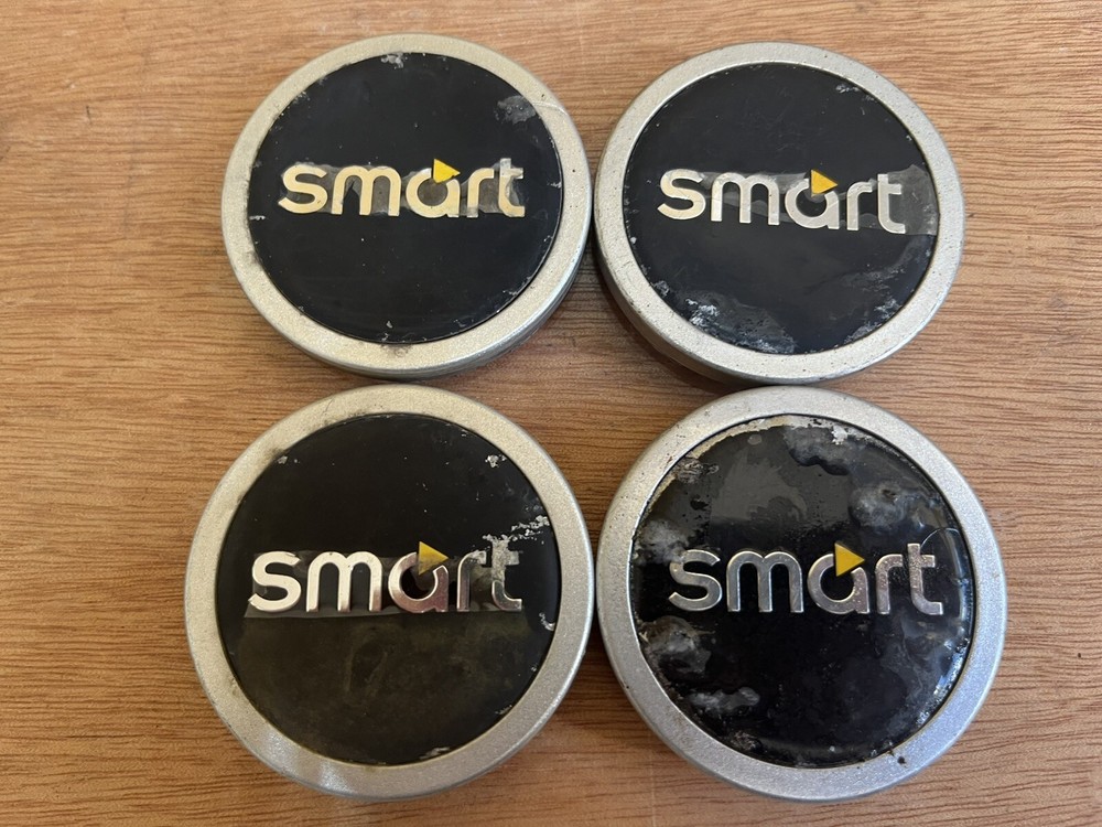 x4 Smart 59mm Alloy Wheel Centre Caps Set Genuine
