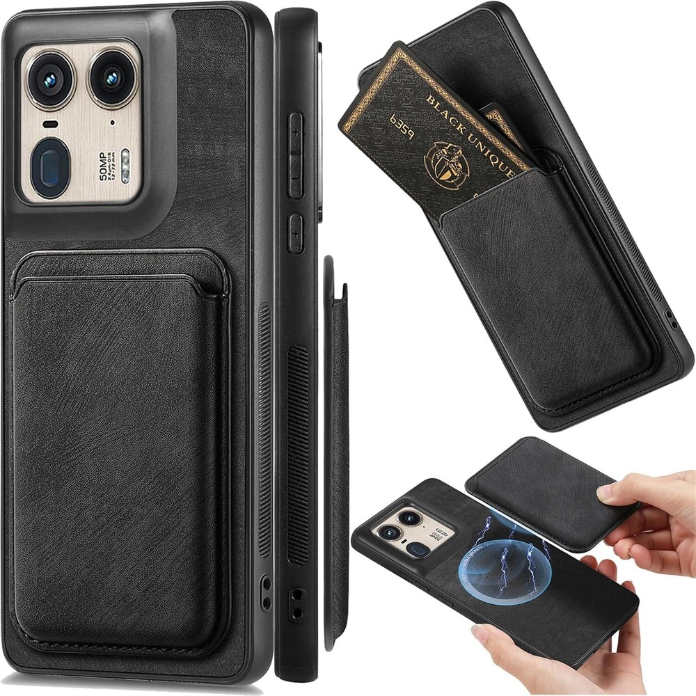 For Motorola Edge 50 Ultra/Moto X50 Ultra Case Detachable CreditCard Holder Slot