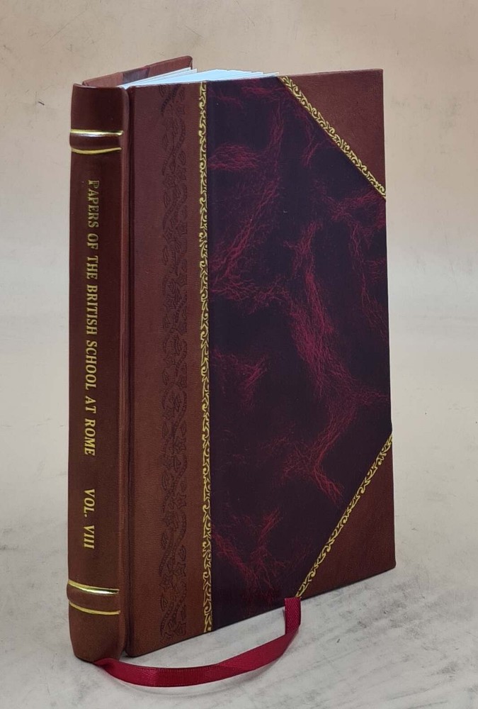 British School at Rome Papers Vol.8 1916 Leather Bound Edition
