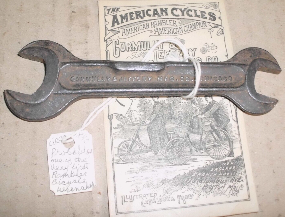 Antique Rambler Gormully Jeffery RARE Open End Bicycle  Wrench Chicago, Illinois