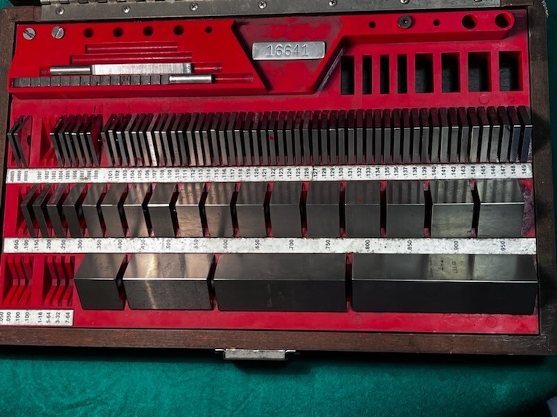 STARRETT CARBIDE GAGE BLOCKS SET NOT COMPLETE.