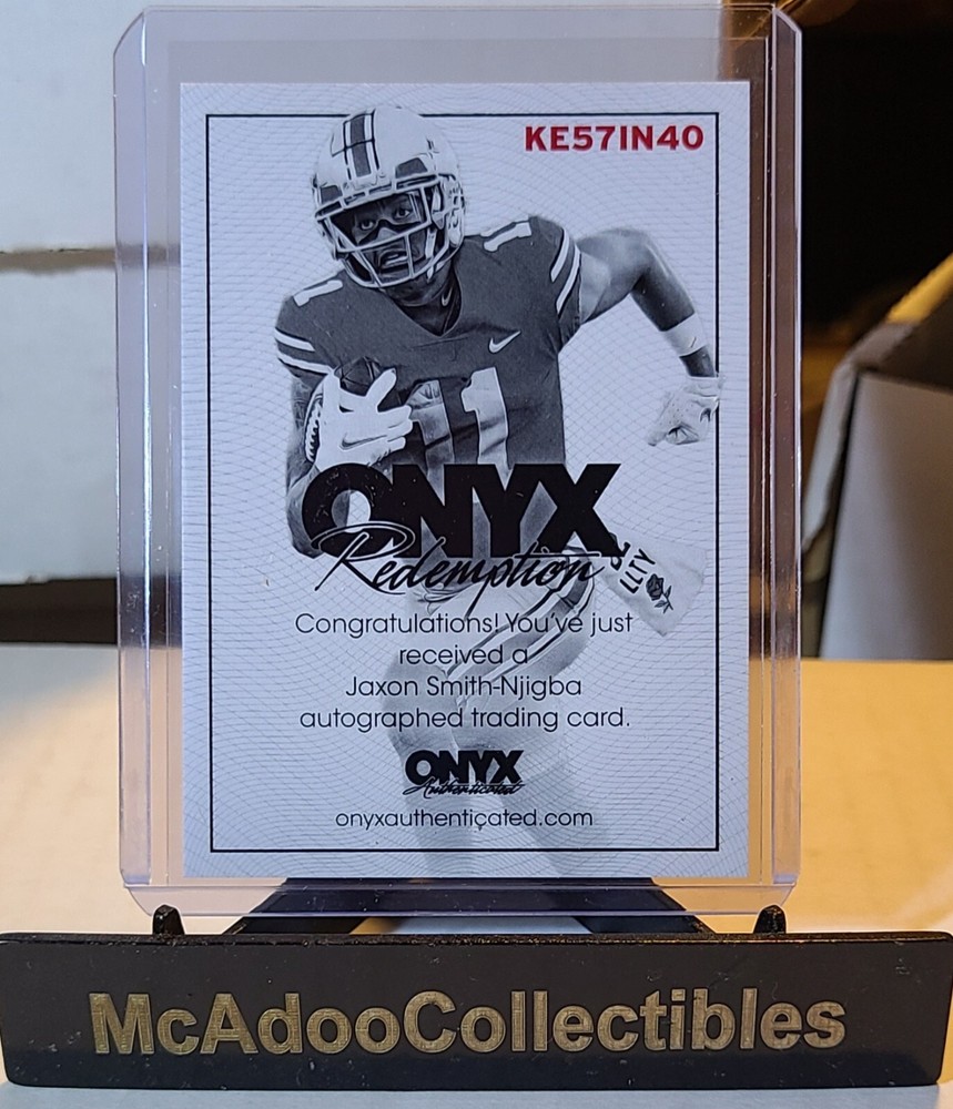 JAXON SMITH-NJIGBA 2021 Onyx Vintage College Redemption Auto Autograph OSU