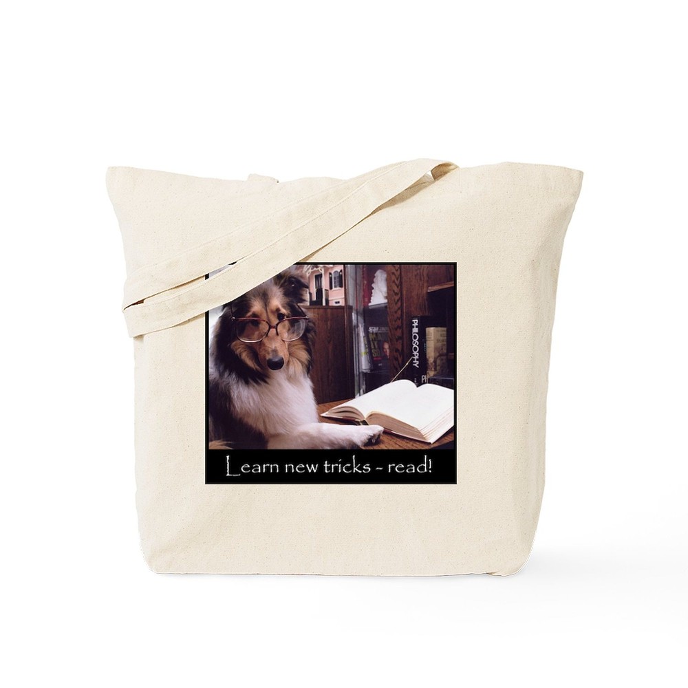 CafePress Smart Sheltie Natural Canvas Tote Bag, Cloth Shopping Bag (1342081211)