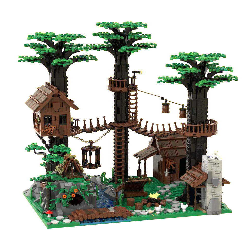 Forestmen's Headquarters MOC Building Blocks DIY Model Brick Set  