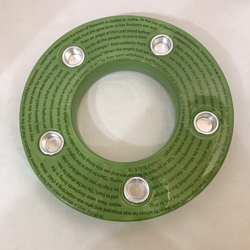 Abbey Press Advent Candle Wreath With Luke Christmas Story Birth Of Baby Jesus-image