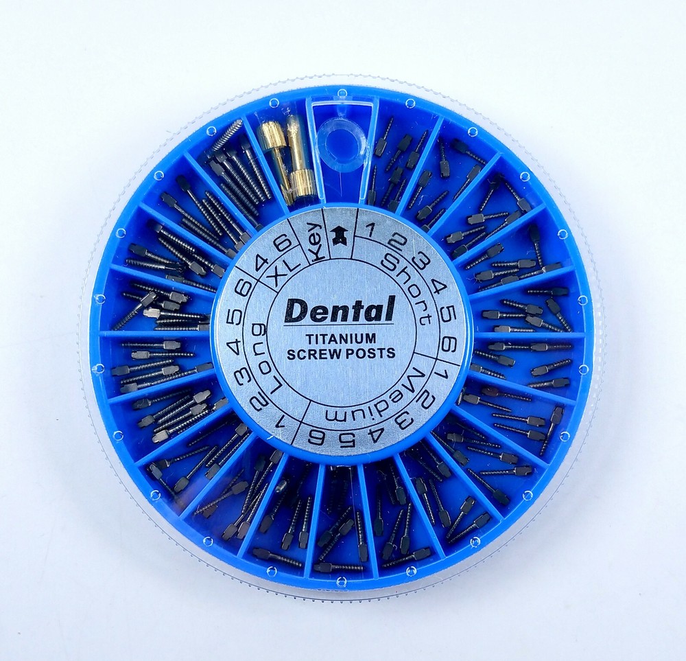 NORDIN Dental Root Canal Pins Conical Screw Post TITANIUM Post Core Crown Repair