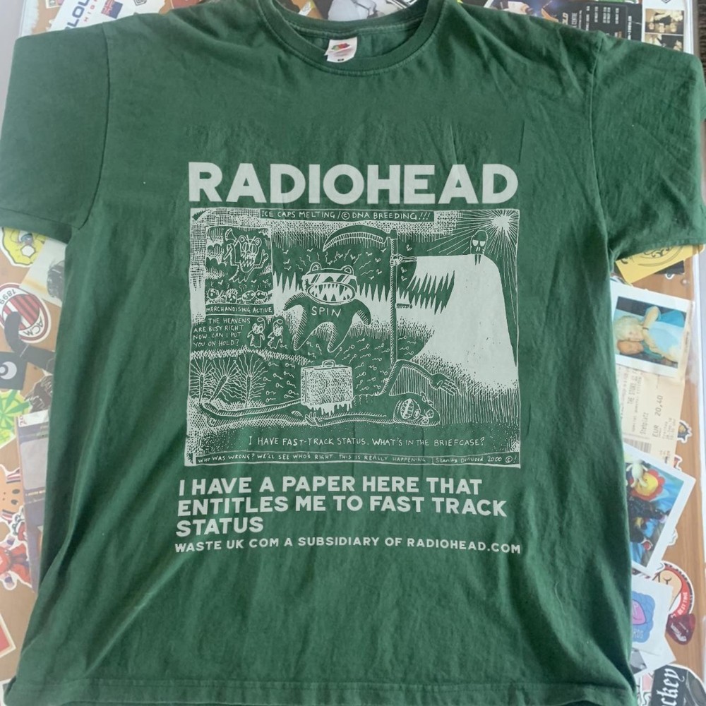 SALE Radiohead band graphic Unisex Reprint T shirt 90s Men Women tee