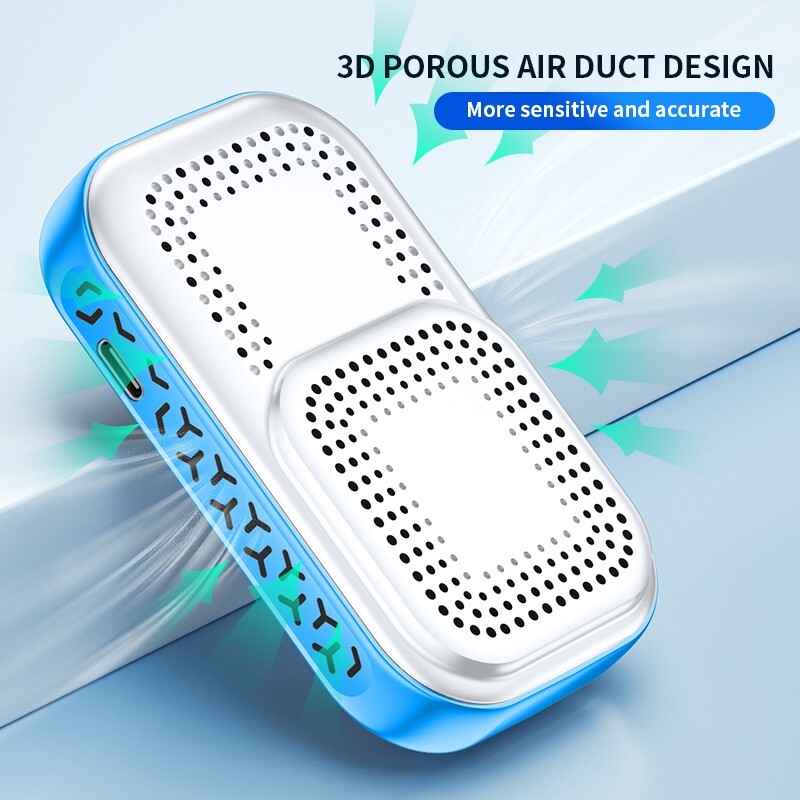 Portable Air Quality Monitoring with Alarm, Rechargeable, for Home & Outdoors