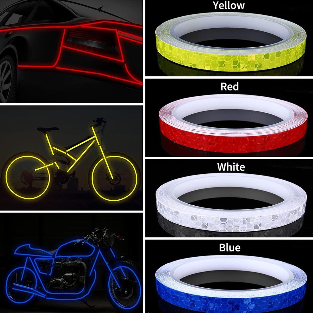 Reflective Safety Tape Self Adhesive pinstripe Sticker Strip Decal