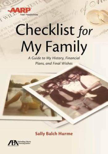ABA/AARP Checklist for My Family: A Guide to My History, Financial Plans  - GOOD-image