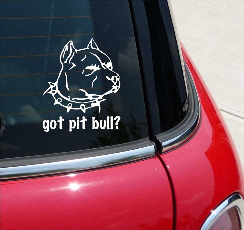 GOT PIT BULL? FACE PIT BULLS PITBULL DOG GRAPHIC DECAL STICKER ART CAR WALL