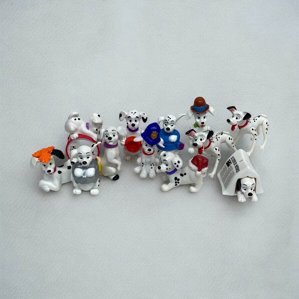 Disney 101 Dalmatians Figurines Lot Of 12 Dogs Kids Toys Movie Cartoon Fast Food