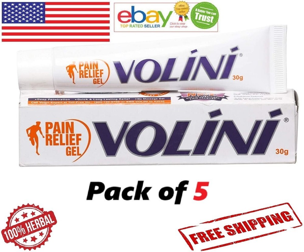 5x Volini Gel for Pain Relief 30g Each Each for Muscle, Joint & Knee Pain Gel