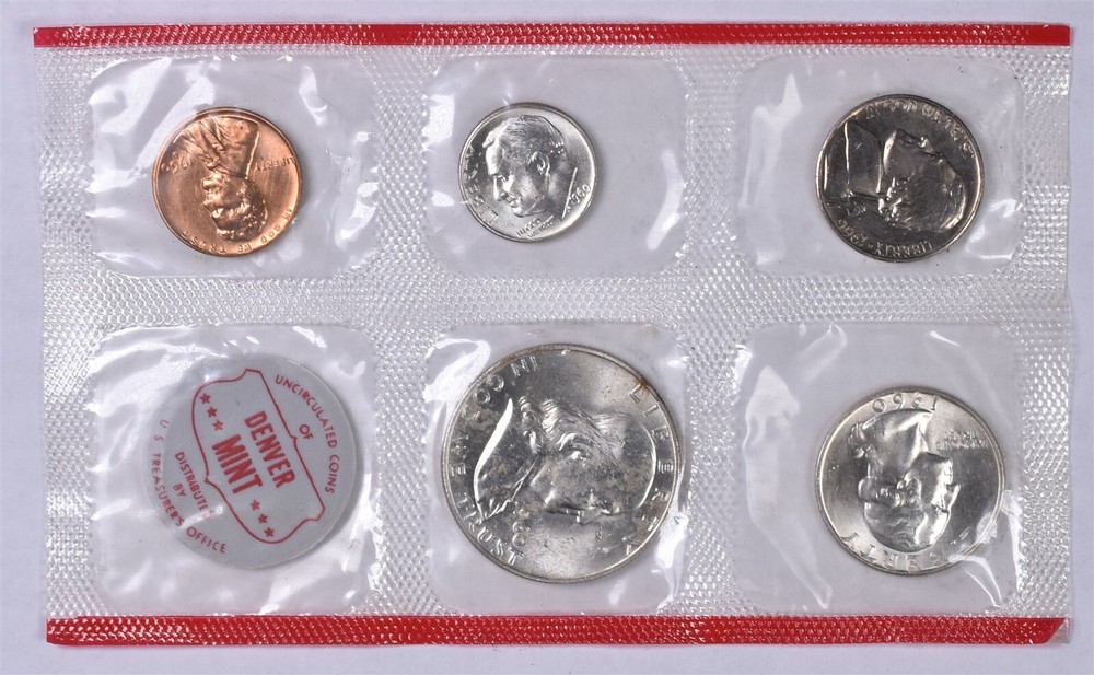 1963-D US Mint Uncirculated 5-Coin Partial Set Without Envelope