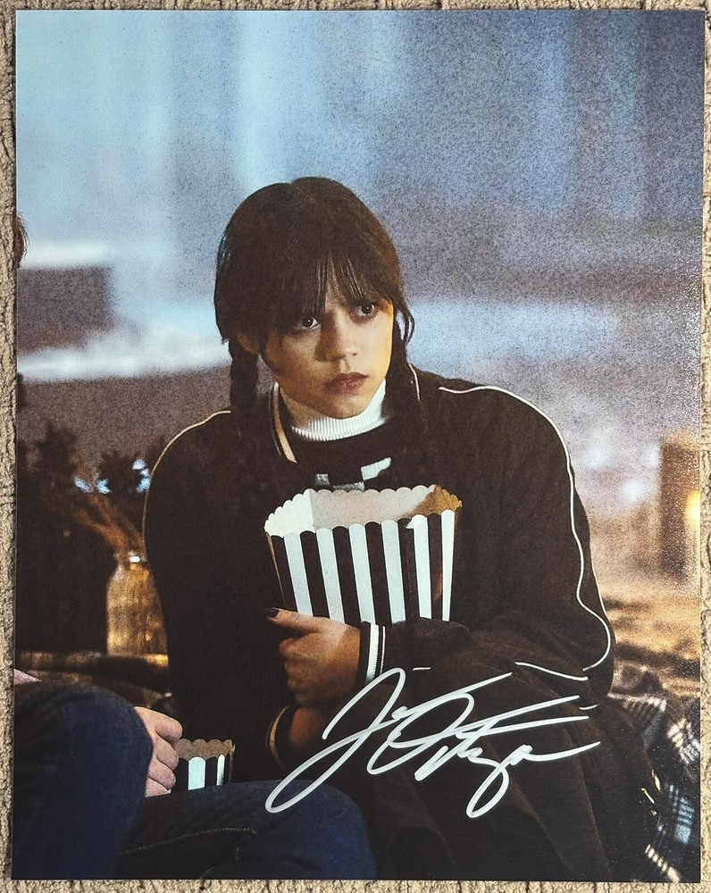 Jenna Ortega Signed Photo, 8x10 with COA, Wednesday Adams, Beetlejuice, Scream