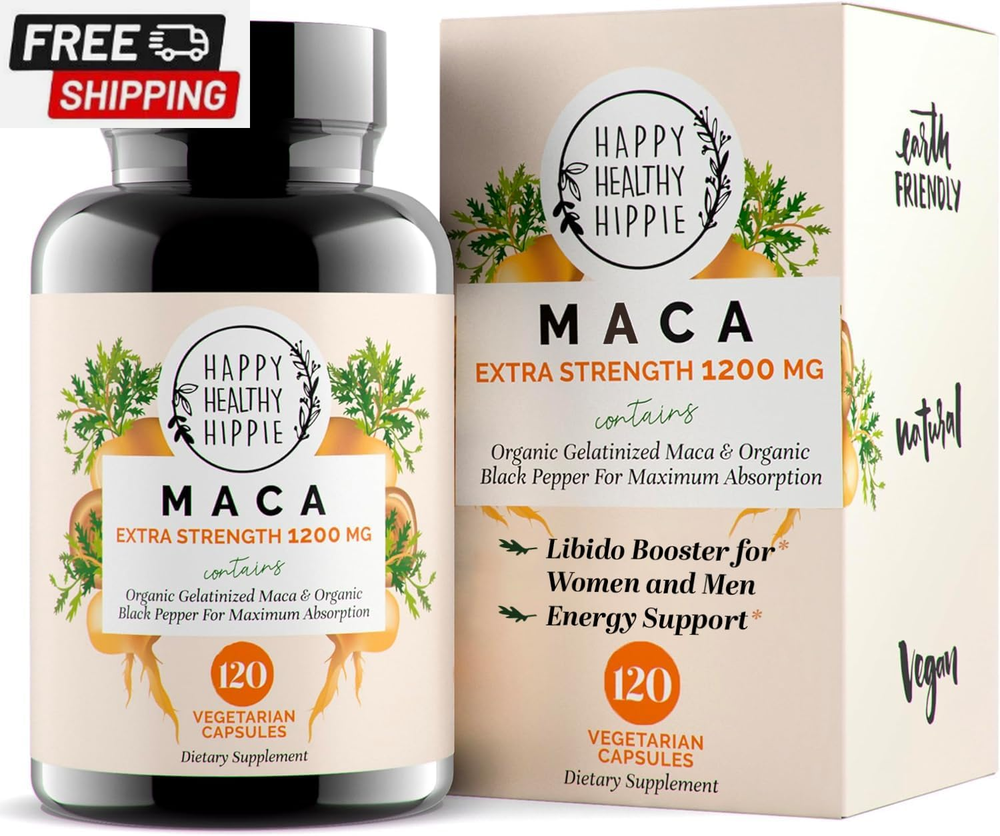 Organic Maca Root Capsules - Libido Booster for Women - 1200 Mg Maca Root Powder
