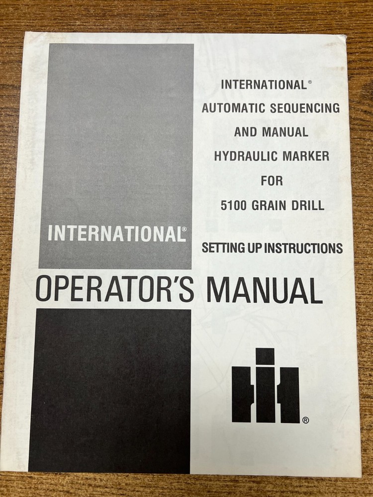 International Operator's Manual Poster 5100 Grain Drill 1097260R2