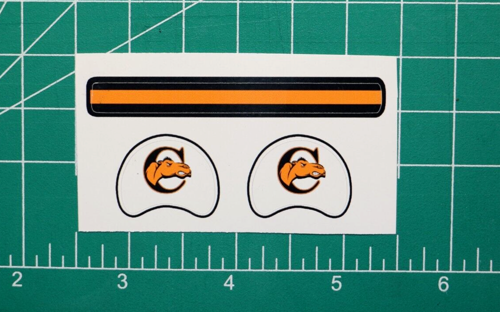 Campbell Fighting Camels Football Gumball Helmets *DIECUT DECALS ONLY* D1-AA FCS-image