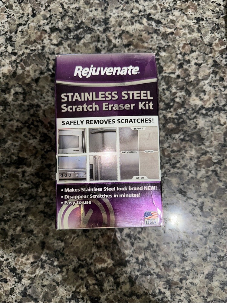 Rejuvenate Stainless Steel Scratch Eraser Kit Cleaner - New Dented Box