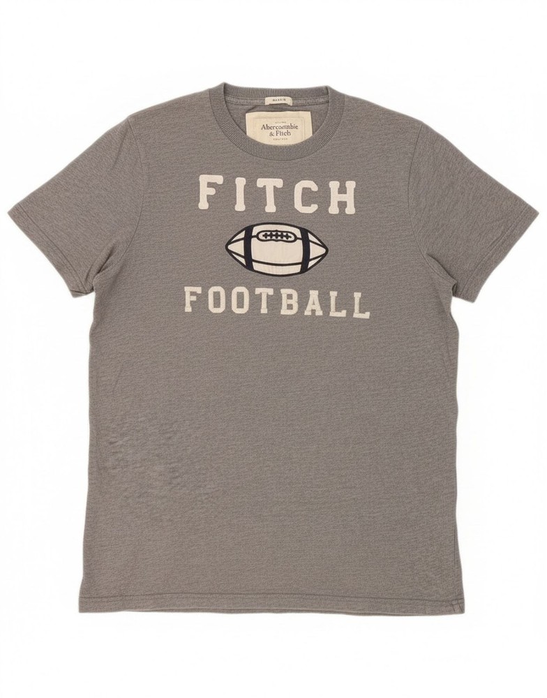 Abercrombie & Fitch Mens Muscle Graphic T-Shirt Top Medium Grey Cotton CG19-image