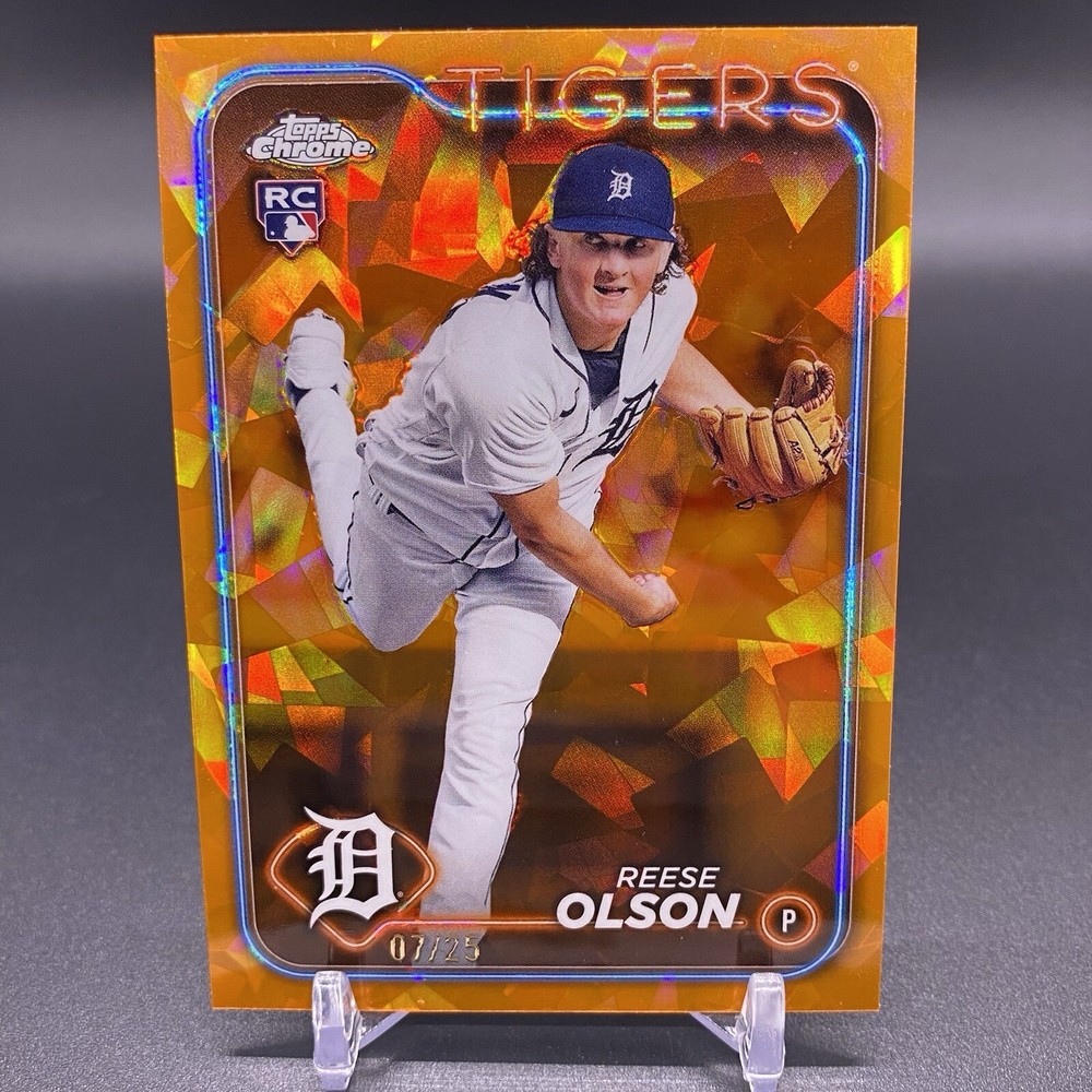 #/25! 🚨2024 Topps Chrome Sapphire Reese Olson RC Detroit Tigers Rookie #40