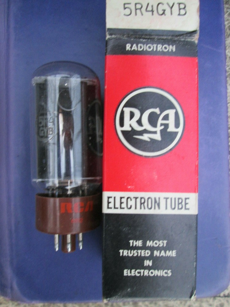 Vintage RCA 5R4 GYB VACUUM TUBE NOS, TESTS STRONG BROWN BASE! Guitar & Power Amp