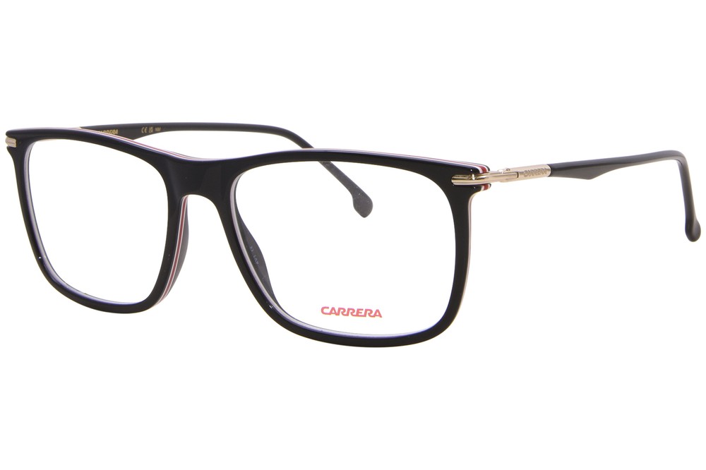 Carrera 289 M4P Mens Black Striped Full Rim Rectangle Eyeglasses 54mm