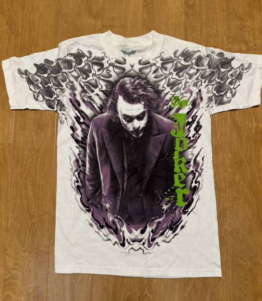 2009 Batman The Dark Knight Joker Heath Ledger All Over Print AOP Size Small