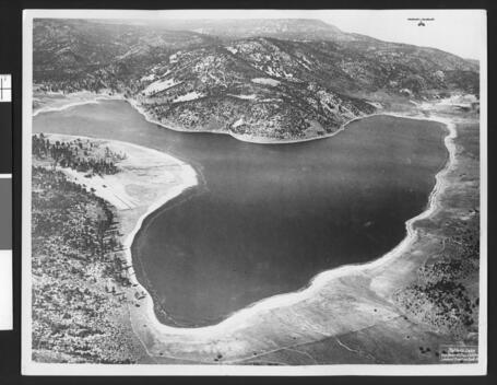 Baldwin Lake Big Bear Valley Looking West 1930 California - Old Photo