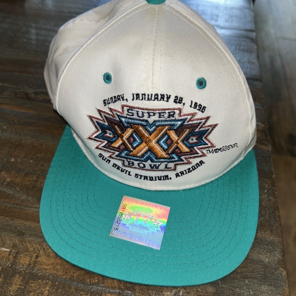 Vintage 1996 Super Bowl XXX Cowboys vs Steelers Strapback Hat Cap