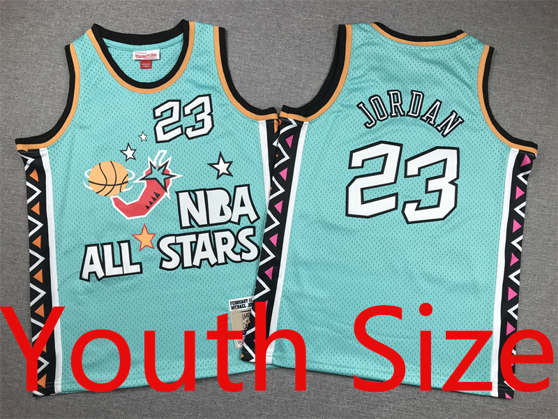Youth Size 1996 All Star Champion jersey #23 Jordan Basketball Jersey Throwback
