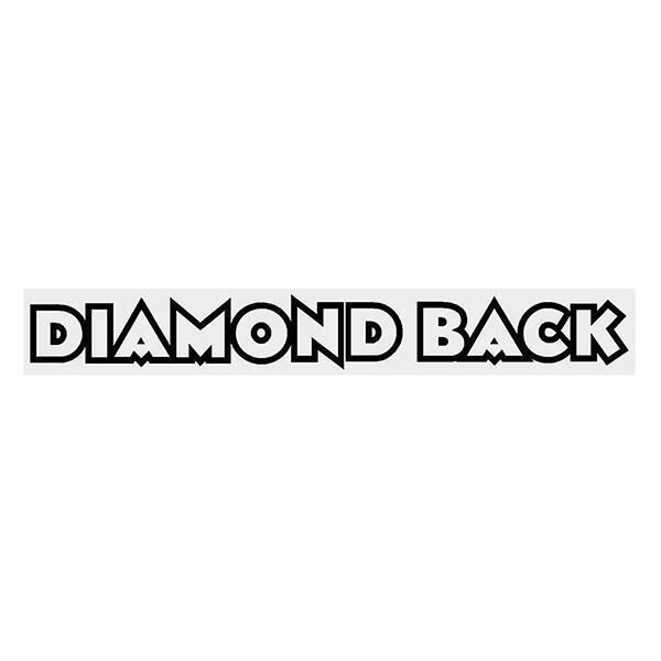 Diamond Back - Black - Horizontal - early font- Stem decal