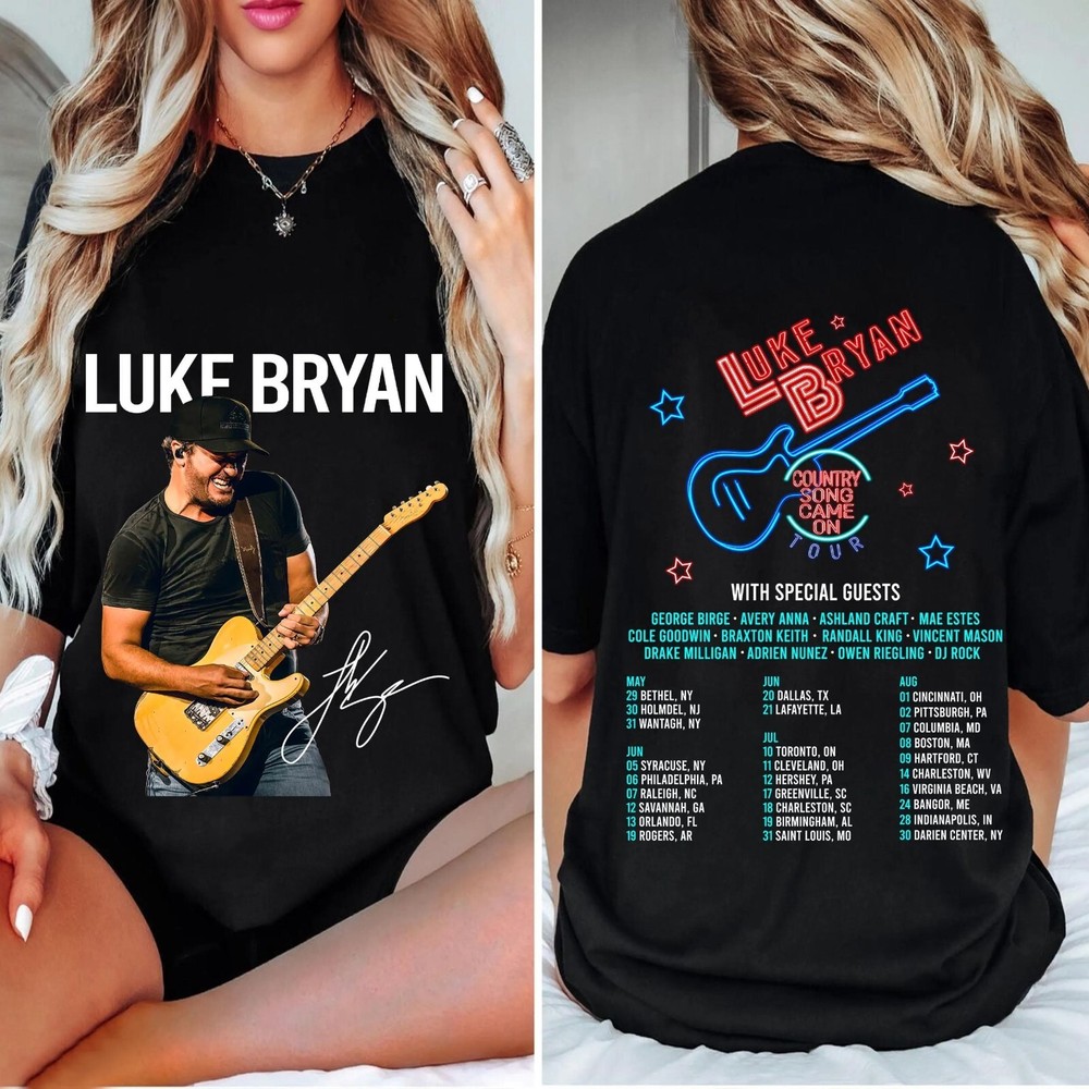 Luke Bryan Graphic Shirt, 2025 Luke Bryan Country Song Came on Tour T-Shirt