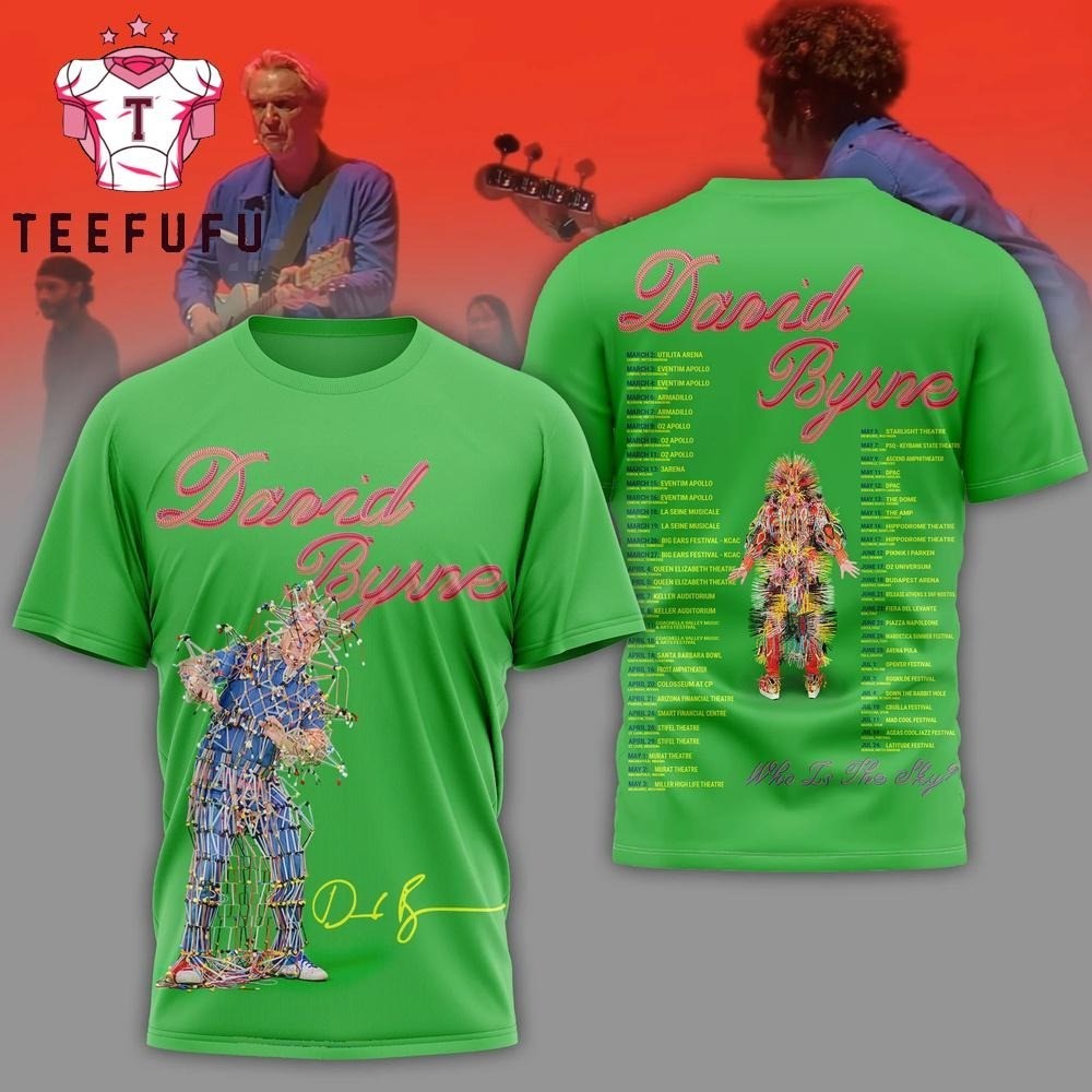 David Byrne Who is the Sky 2026 T Shirt AOP 3D T-Shirt S-6XL PP2779