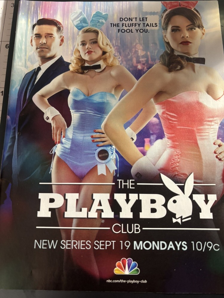 2011 Original Print Ad THE PLAYBOY CLUB On NBC AMBER HEARD Sheet Protector 8x11-image