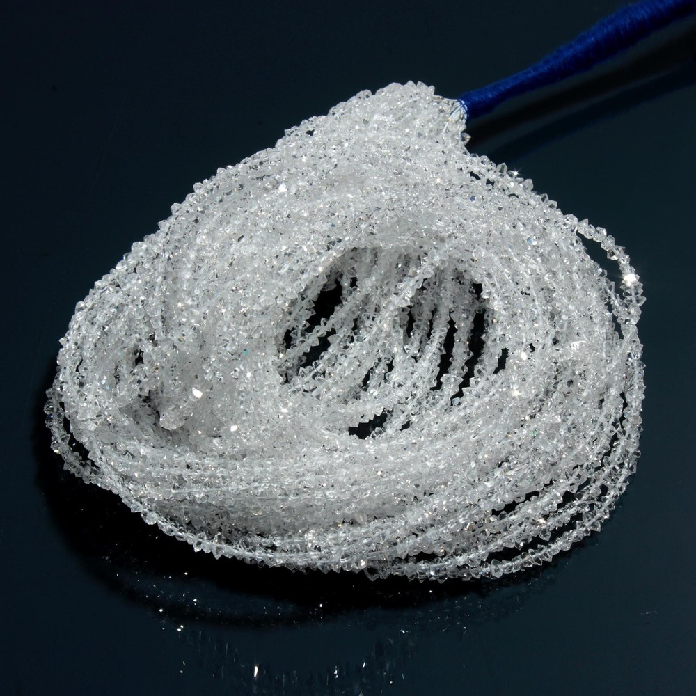 AAA Herkimer Diamond Quartz Nuggets 3mm-4mm Clear White Rough Stones-image