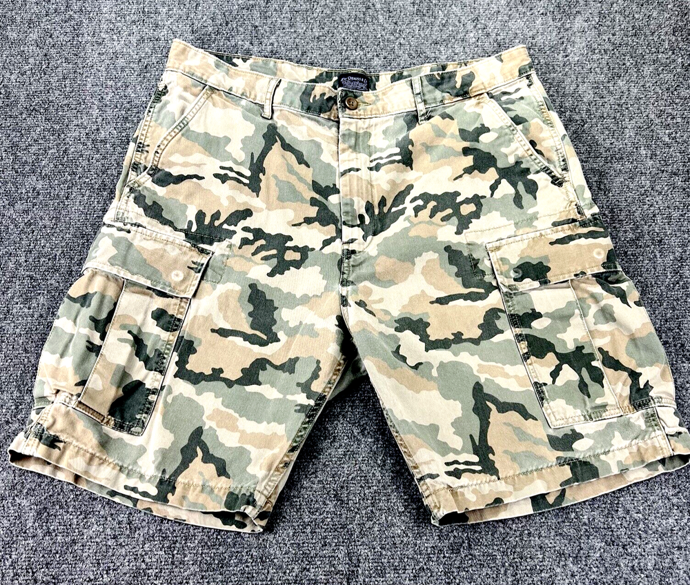 Levis Shorts Mens 36 Camo Print Cargo Army Loose Fit Levi's Cotton Utility Y2K