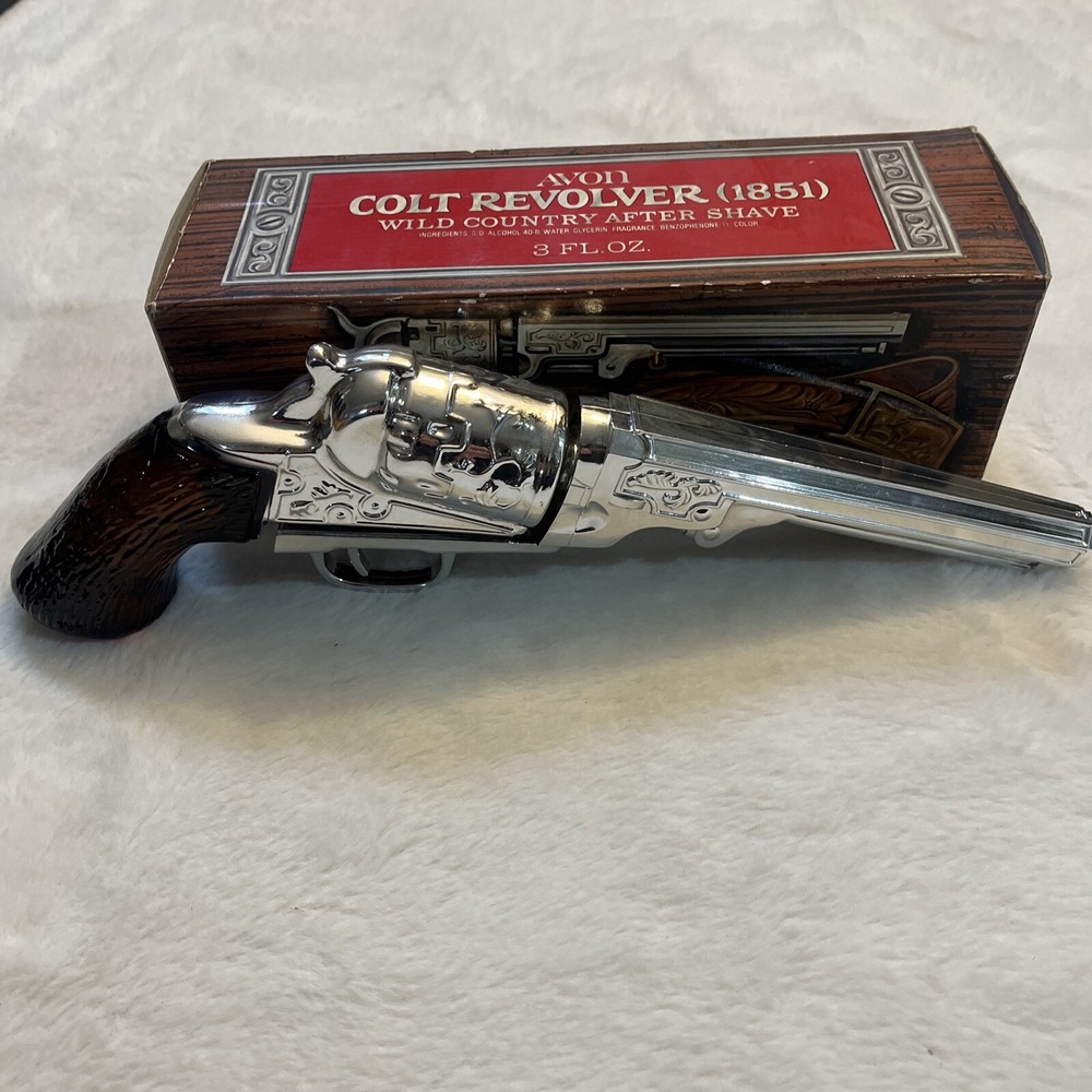 VTG AVON Colt Revolver 1851 New Decanter Wild Country After Shave Full W/Box