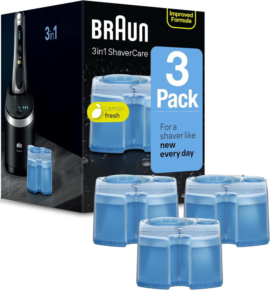 Braun Clean & Renew Refill Cartridges CCR, Replacement Shaver Cleaner Solution f
