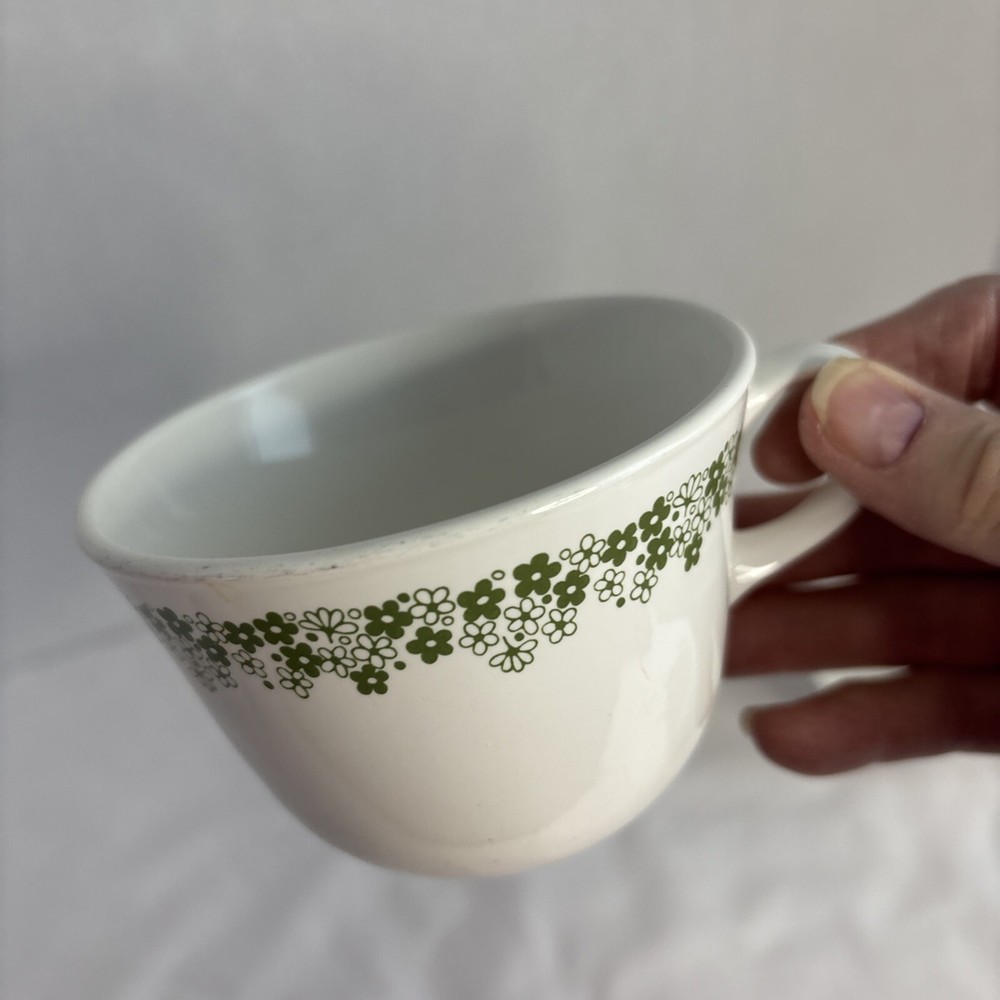 Vintage Corelle Coffee Cups Spring Blossom Crazy Daisy Lot of 4