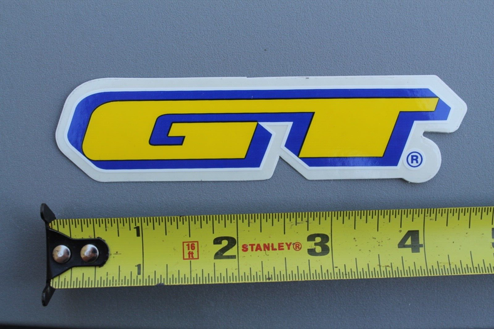 GT Racing Bikes Blue Yellow 80's BMX Bicycles Cycling BK1 Vintage Biking STICKER
