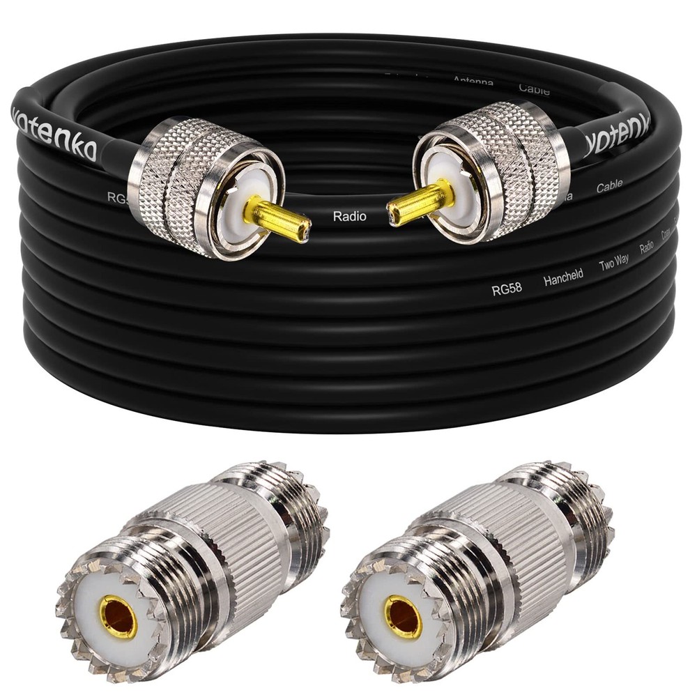 CB Antenna Cable 30ft, PL259 RG58 Coaxial Cable, UHF PL259 Male Coax Cable + ...
